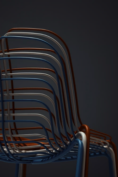 WIRED - Sled base steel chair by La Manufacture - view 3